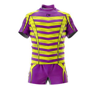 Service OEM haut de gamme prix compétitif vente en gros uniforme de rugby Logo personnalisé dernier modèle uniforme de rugby à gaufrage simple - Product Image 3