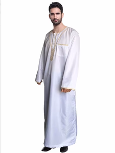 Vêtements islamiques décontractés les plus vendus Nouveau vente en gros Jubba Arabian Thobe Muslim's Dress Out Wear Utiliser des vêtements islamiques Thobes - Product Image 3