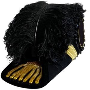 Chapeau d'Officier d'Honneur des Chevaliers Templiers, entièrement noir avec plumes, Produits de Franc-Maçonnerie - Product Image 3