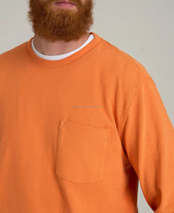 Sweat-shirt pour homme en velours côtelé lourd, taille XL, décontracté, de haute qualité, respirant, écologique, col rond, motif uni, broderie sur le devant - Product Image 1