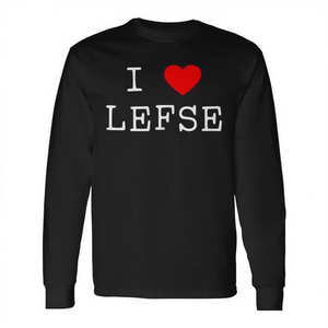 T-shirt a maniche lunghe con cuore rosso 'I Love Lefse Food of Norway' - Prodotto promozionale - Product Image 2