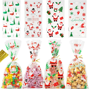 100 pièces par lot, sacs cadeaux en cellophane biodégradable de qualité alimentaire personnalisés, cadre photo, lien imprimé, logo Vinapack, vacances - Product Image 4