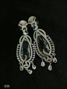 <b>Indian</b> Latest Exclusive Designer Light Weight With American Diamond Earring Women for Party Women's Fashionable Party - Product Image 5