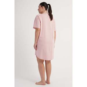 Tunique KADIN P.SUPREM XXL à col rond, manches courtes, poches ovales - PEMBE - PEMBE - Product Image 5