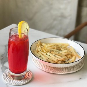 Cargador de ratán de estilo indio plateado Vendedor superior Placa de cargador de gran tamaño Placa de ratán de forma redonda Vajilla de restaurante Uso de boda - Product Image 3