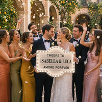 Panneau lumineux de mariage personnalisé OEM, 28 pouces, avec ampoules LED, tableau de messages portable, boîte à lumière pour les organisateurs d'événements et les fournisseurs de location