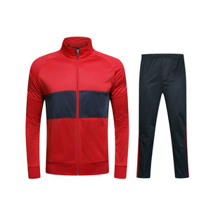 Chándal de entrenamiento de poliéster personalizado para hombre, traje de gimnasio con cremallera completa para jóvenes, ropa deportiva sólida para correr para equipo atlético de invierno - Product Image 5