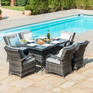 Mây đồ nội thất sân vườn ngoài trời ăn uống đặt <span class=keywords><strong>Patio</strong></span> wicker ghế với Ice Bucket Bàn và ghế nhà hàng lớn ghế bành - Product Image 2