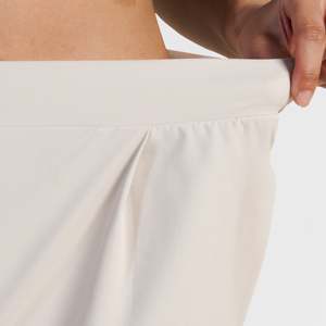 Pantalones de Mujer Color Crema, Corte Recto, Cintura Alta, Transpirables, Casuales, Holgados, para Oficina, con Estampado Formal - Product Image 6
