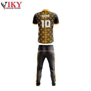 Uniforme de Cricket Color Negro Naranja Cómodo Mejor Material Suave al Tacto Uniforme de Cricket de Sublimación Más Nuevo POR INDUSTRIAS VIKY - Product Image 6