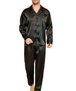 ชุดคลุมผ้าไหมซาตินคุณภาพสูงสำหรับผู้ชาย ออกแบบตามสั่ง สำหรับใส่นอนช่วงฤดูร้อน ชุดลำลอง พิมพ์ลาย ใช้ในสปา พร้อมโลโก้ตามสั่ง - Product Image 1