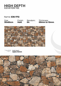 Carreaux muraux en porcelaine 300x600mm, finition extérieure - Product Image 3