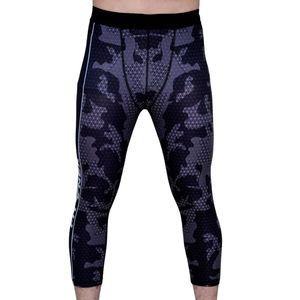 Cintura elástica camuflaje sublimación Yoga Leggings hombres secado rápido entrenamiento compresión entrenamiento gimnasio medias - Product Image 4
