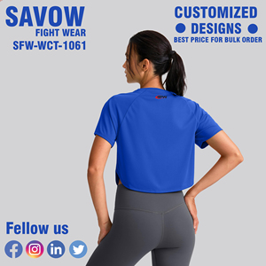 Women Workout <b>Crop</b> <b>Top</b> Breathable Seamless Polyester Spandex Fabric Stretch Regular Fit Half Sleeve Crew Neck 140g Front Yoga - Product Image 2