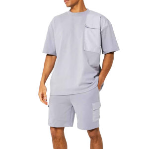 High Quality Solid Color Cotton Polyester Comfortable <b>Men's</b> <b>T</b>-<b>Shirts</b> <b>and</b> <b>Shorts</b> <b>Sets</b> Wholesale Customized Summer <b>Men</b> <b>Short</b> <b>Sets</b> - Product Image 6