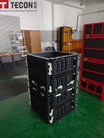 Coffrage de colonne réglable en plastique ABS TECON TP60 - Réutilisable, haute résistance, taille unique adaptable de 200x200mm à 600x600mm (intervalle de 50mm)