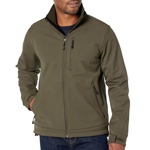 Veste Softshell de Fitness pour Homme de Meilleure Qualité Coupe-Vent Imperméable Respirante Revêtement en Polyester Toile Matériel Hiver - Product Image 1