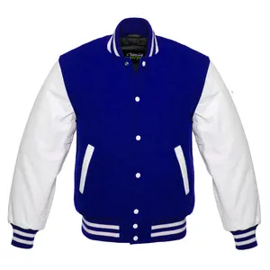 Personalize wholesale baseball coats buttons street wear supplier striped jackets Bomber baseball men's jackets Men's College