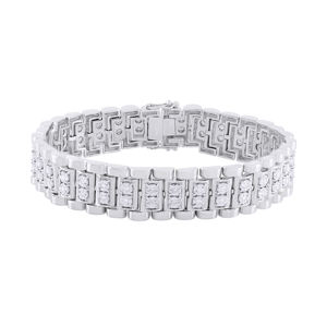 สร้อยข้อมือทองขาว18K สุดหรูสำหรับผู้หญิงสร้อยข้อมือแฟชั่นสำหรับงานแต่งงาน - Product Image 3