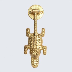 Crocodile Designer <b>Gold</b> Finished <b>Door</b> <b>Knocker</b> For Home Office Hotel Front <b>Door</b> Villas Apartments and Exotic Inspired Decoration - Product Image 5