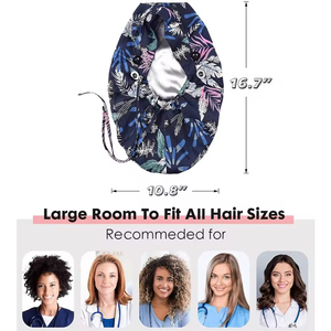 Gorro de trabajo ligero de algodón polivinílico para enfermera, gorro de médico con banda integrada de absorción de sudor y palanca elástica - Product Image 5