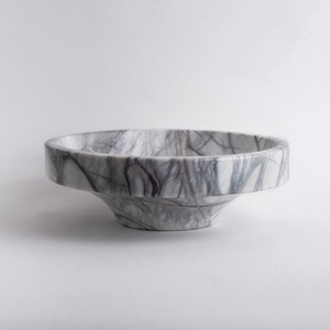 Frutero de mármol blanco hecho a mano de primera calidad, centro de mesa de piedra pulida de diseño moderno para el hogar o la cocina para bodas - Product Image 5
