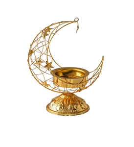 Ramadán Eid Festival Fiesta decorativa Tendencia Oro Acabado Luna creciente Vajilla multiusos Decoración de mesa elegante - Product Image 1