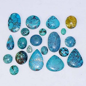 Cabochon en pierre naturelle du Tibet Turquoise pierre précieuse en vrac véritable produit en vrac fait à la main personnalisé - Product Image 3