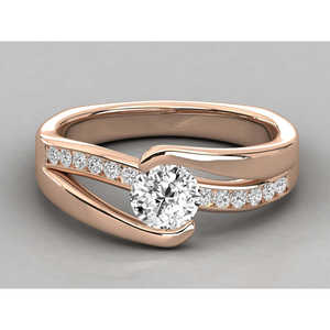 Anillo Solitario de Oro de 10K con Diamante Brillante Cultivado en Laboratorio - Product Image 5