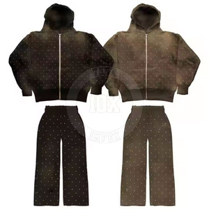 Nouvelle conception à la mode votre propre logo hommes survêtements les plus chauds strass survêtement pour hommes - Product Image 6