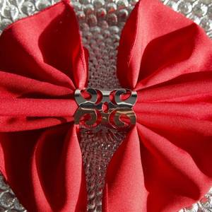 Metal Chicken Shape <b>Napkin</b> Ring Stocked Eco-Friendly for Festive Wedding Party Decor <b>Silver</b> Color Design - Product Image 4