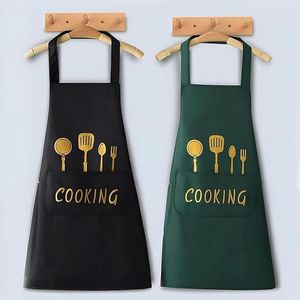 Gran oferta, delantal de tela de sarga Unisex, calidad Premium, tamaño personalizable, Color, poliéster, algodón, logotipo personalizado, restaurante, Bar, uniformes - Product Image 1