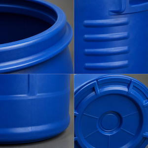 Fût ouvert en PEHD bleu de 55 gallons, qualité alimentaire, durable, avec finition laminée mate imprimée UV pour le stockage de l'eau - Product Image 5