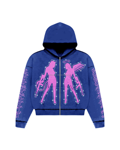 ¡Novedad de 2025! Sudadera con capucha bloqueada de Color con cremallera hecha a medida para mujer, Sudadera con capucha de bloque con cremallera de gran tamaño para mujer - Product Image 6