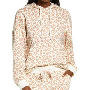 Sweats à capuche décontractés en coton et polyester coupe ajustée pour femmes avec logo avant pour la vente en ligne automne/hiver - Product Image 1