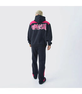 Survêtement pour homme de qualité, logo personnalisé, décontracté, uni, lourd, 100% coton, 2 pièces, jogging, pour la salle de sport et l'entraînement - Product Image 3