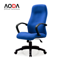 Chaise de bureau de direction en tissu à dossier haut avec accoudoirs fixes, option colorée, chaise ergonomique de bureau, silla ergonomica oficina, sillas gerenciales