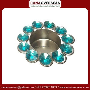 Portavelas de Diamante Azul decorativo de estilo moderno para decoraciones de boda decoraciones de hotel al precio más bajo - Product Image 3