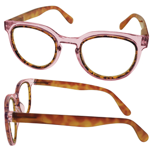 Monture de lunettes fantaisie pure pc circulaire ronde demi couleur pour hommes femmes - Product Image 4