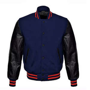Wholesale Men Custom Cotton <b>Fleece</b> Baseball <b>Jacket</b> Letterman Baseball <b>Jacket</b> Letterman winter <b>Jacket</b> for Men - Product Image 4