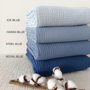 Vente en gros 100% tissu de mousseline de coton largeur supplémentaire 40 ''/101cm Double gaze de coton pour robes mètre cour disponible - Product Image 5