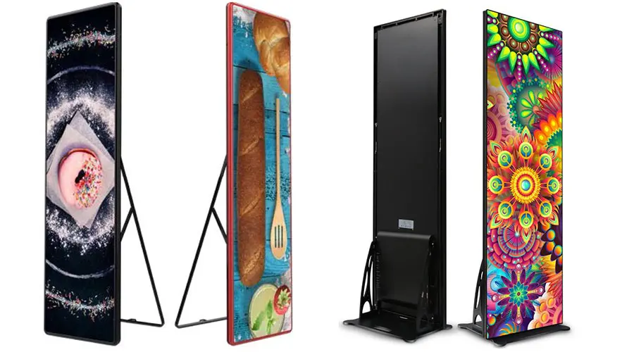 Preço de fábrica P1.53 P2 P2.5 P3 Floor Standing Led Poster Full Color Publicidade comercial ao ar livre Led Display Screen