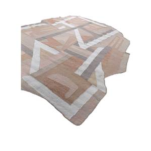 พรมขนสัตว์ทอมือลายตารางสีงาช้าง รุ่น ADWP-13060 สำหรับห้องนอน ห้องนั่งเล่น รูปทรงสี่เหลี่ยมผืนผ้า ลายแบบนามธรรม สำหรับใช้ในบ้าน - Product Image 2