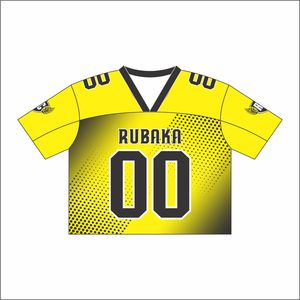 Maillot de football rétro américain Streetwear personnalisé sport en gros maillot de rugby court Boxy en maille sublimation de haute qualité - Product Image 1