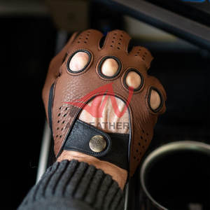 ถุงมือขับรถหนังพรีเมียมเพื่อการยึดเกาะที่สบาย น้ำหนักเบา และประสบการณ์การขับขี่ที่ราบรื่น - Product Image 6