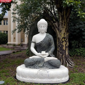 Estatuas Decorativas <span class=keywords><strong>de</strong></span> Buda <span class=keywords><strong>de</strong></span> Mármol para Exteriores en Venta - Product Image 1