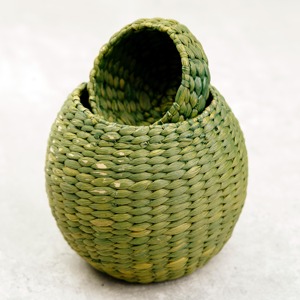 Boîte de rangement pour enfants en jacinthe d'eau, avec couvercle, panier artisanal, conteneur, paniers pour la décoration de la chambre des tout-petits - Product Image 5