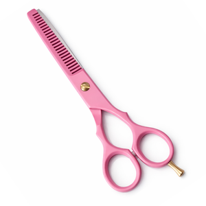 Ciseaux professionnels roses pour la retouche des cheveux – Ciseaux texturisants en acier inoxydable pour salon et barbier - Product Image 6