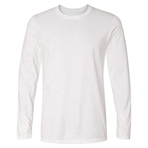 T-shirt personnalisé 100% coton à manches longues couleurs unies col rond hommes prix de vente chaud chemise rue tendance sport chemises à manches longues - Product Image 1