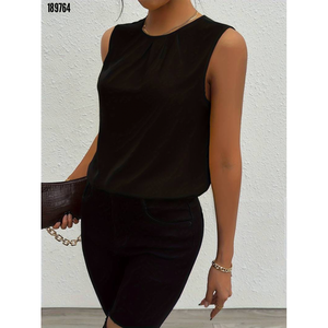 Blusa Sandy con Tirantes y Cuello Redondo para Mujer, 38354 - Negro - Product Image 3